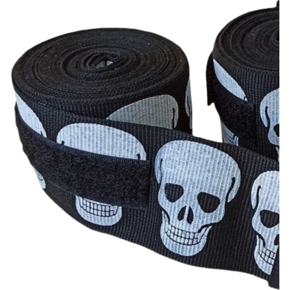 SPORIO Boks Bandajı Big Skulls Kuru Kafa 5 Metre Boks Bandajı Siyah Diğer Spor Ürünleri Fiyatı