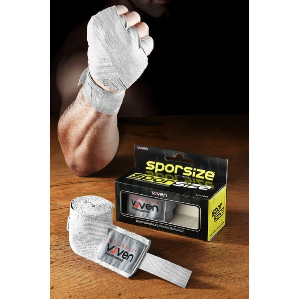 Sporsize Voven Boxing Muay Thai Bandage Boks Bandajı Muay Thai Bandajı El Sargısı 3,5 Metre Beyaz Diğer Spor Ürünleri Fiyatı