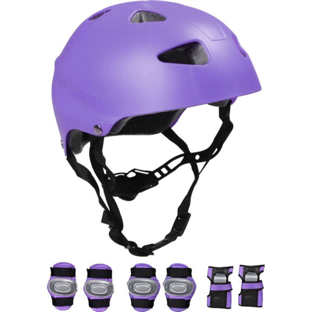 Sportaj Lila Çocuk Kaskı Spor Koruyucu Kask Siyah Mor Dirseklik Donanım Seti Kaykay Bisiklet Scooter Paten Açık Hava, Deniz ve Spor Oyuncakları Fiyatı