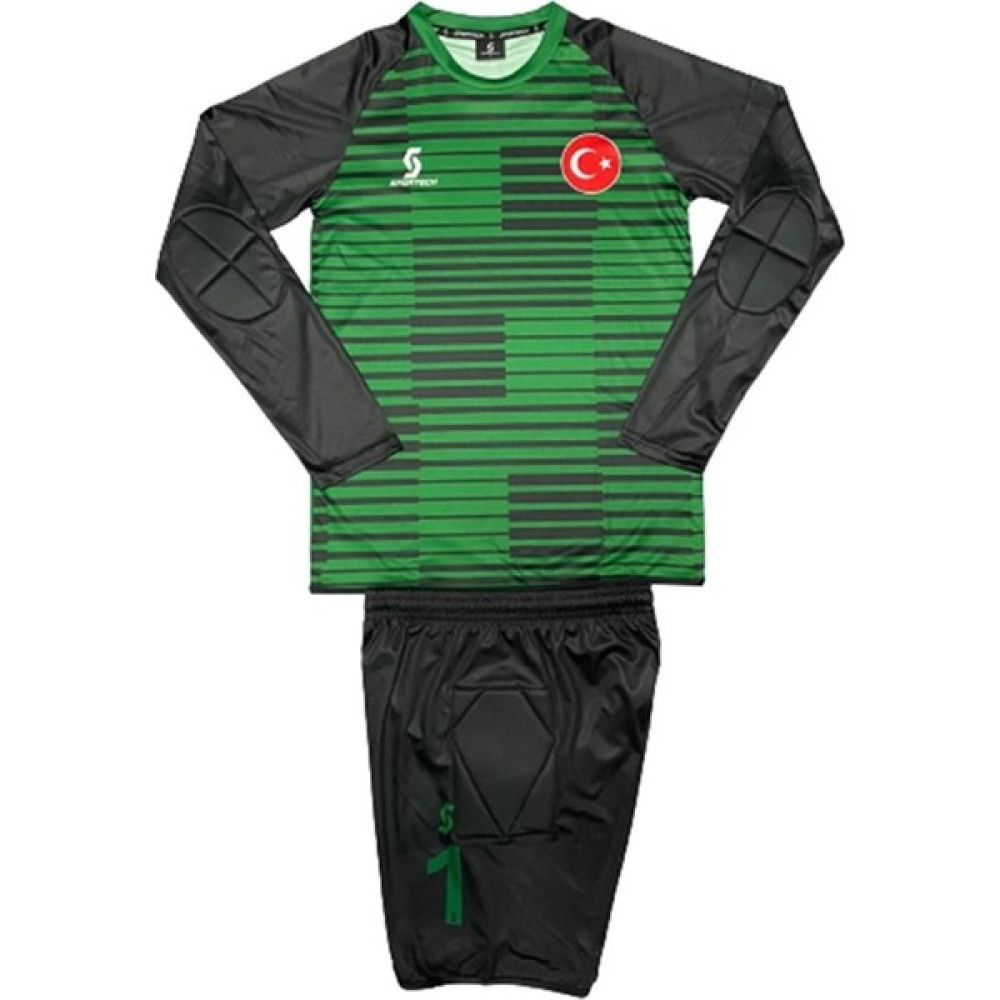Sportech Sünger Destekli Kaleci Forma Takımı, Yeşil-Siyah K0145 Futbol Malzemeleri Fiyatı