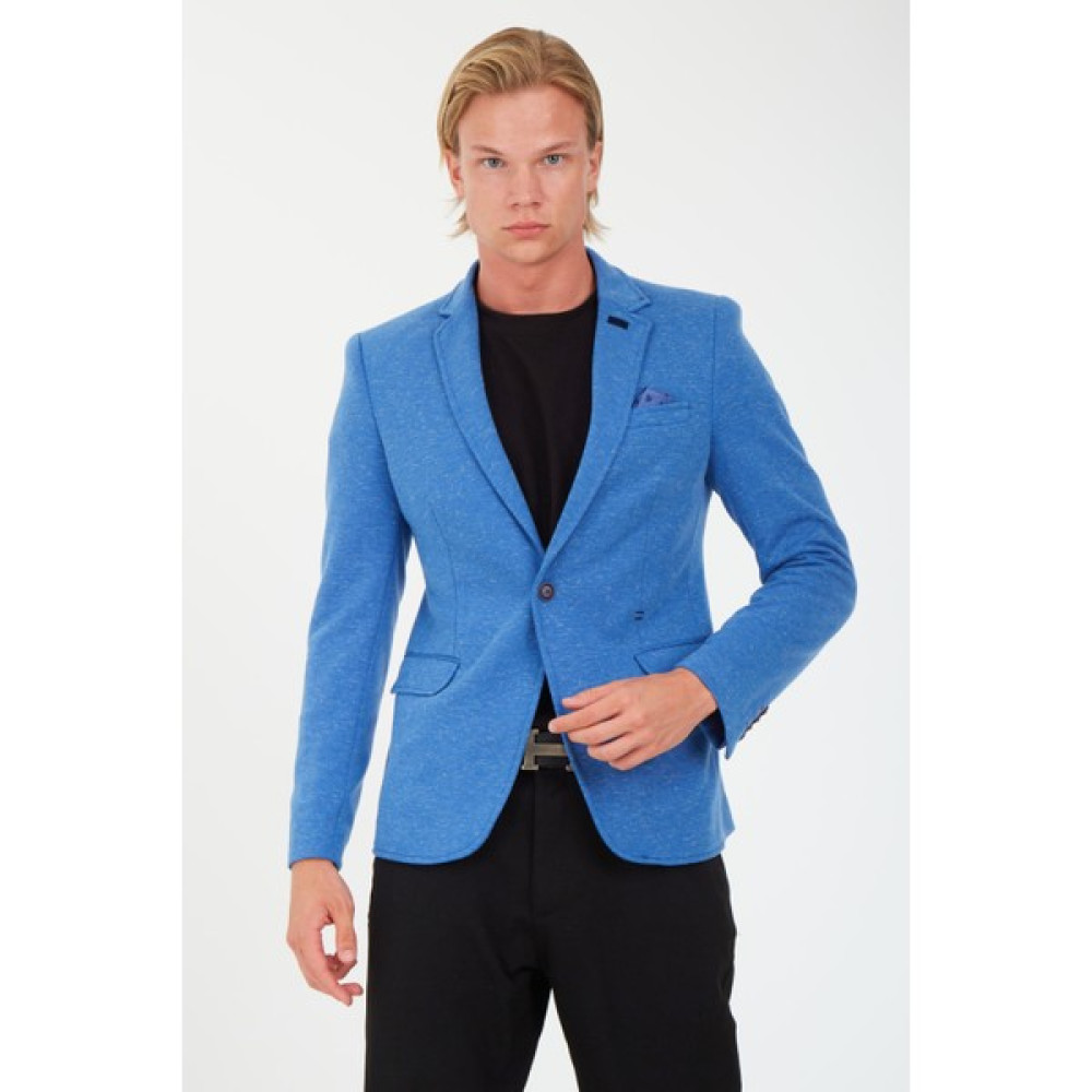 SPOSO 5106 Dar Kalıp Yarım Astarlı İndigo Blazer Ceket Erkek Ceket Fiyatı