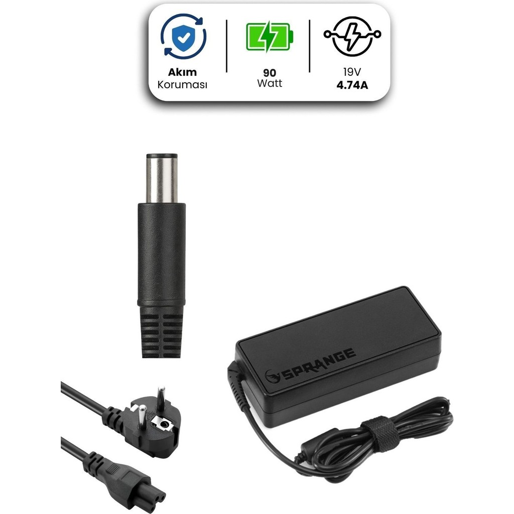 Sprange Sr-L7 19V 4.74A 7.4 * 5.0mm 90W Hp Için Laptop Adaptör - Siyah - 7,4 x 5,0 mm SSD / Solid State Drive Fiyatı