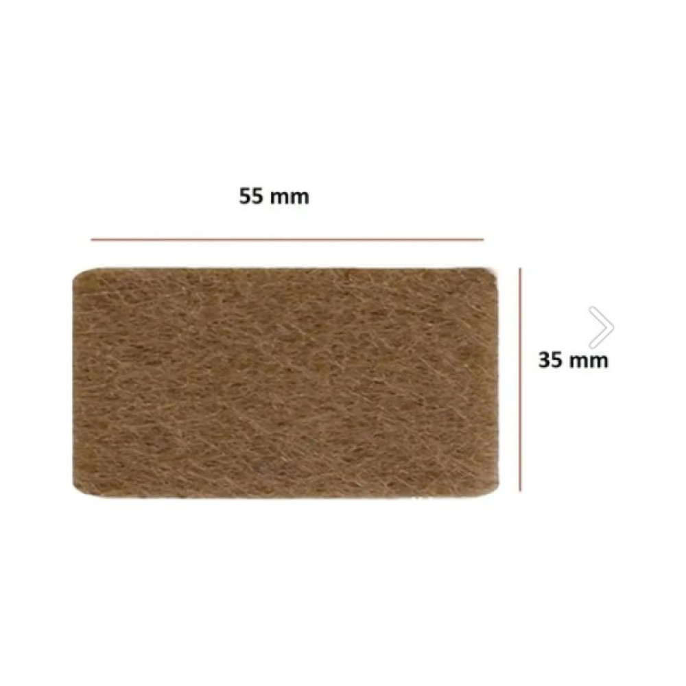 Sprenda Yapışkanlı Sandalye, Masa, Koltuk Altı Parke Koruma Keçesi 3.5 cm x 5.5 cm 12 Adet Dikdörtgen Keçe Nalburiye & Hırdavat Fiyatı