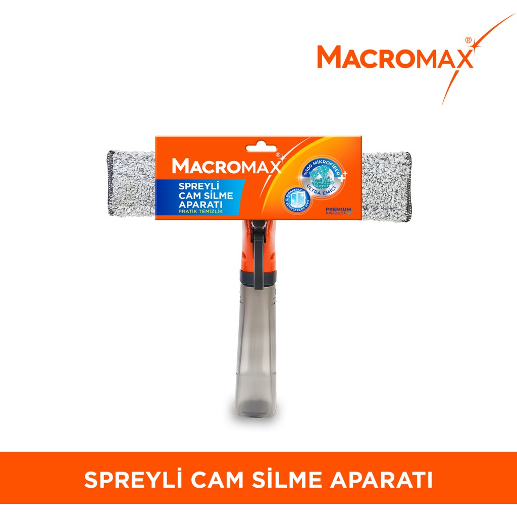 Spreyli Cam Silme Aparatı, 3'ü 1 Arada Çekpaslı ve Mikrofiberli Camsil, İz Bırakmaz Diğer Fiyatı