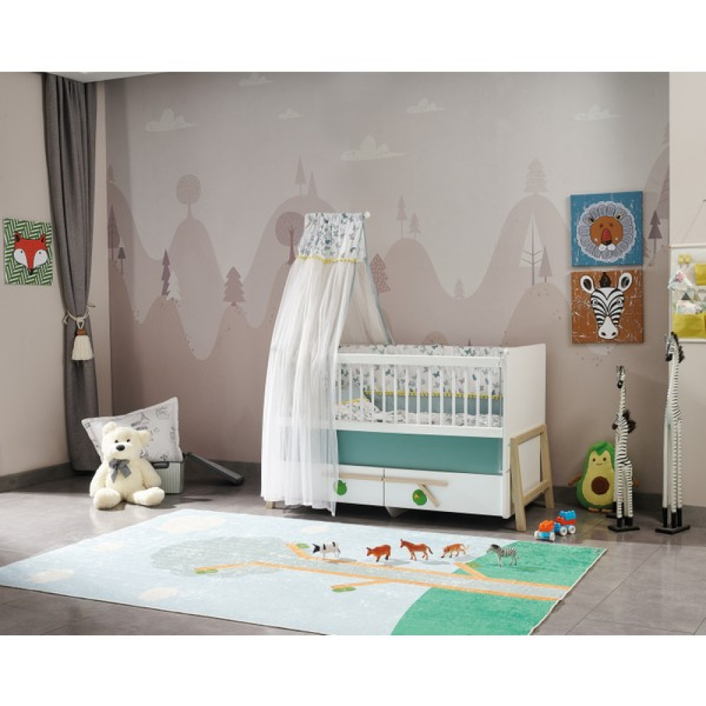 Spring Asansörlü Bebek Beşiği - 60 x 120 - Beyaz Beşik Fiyatı