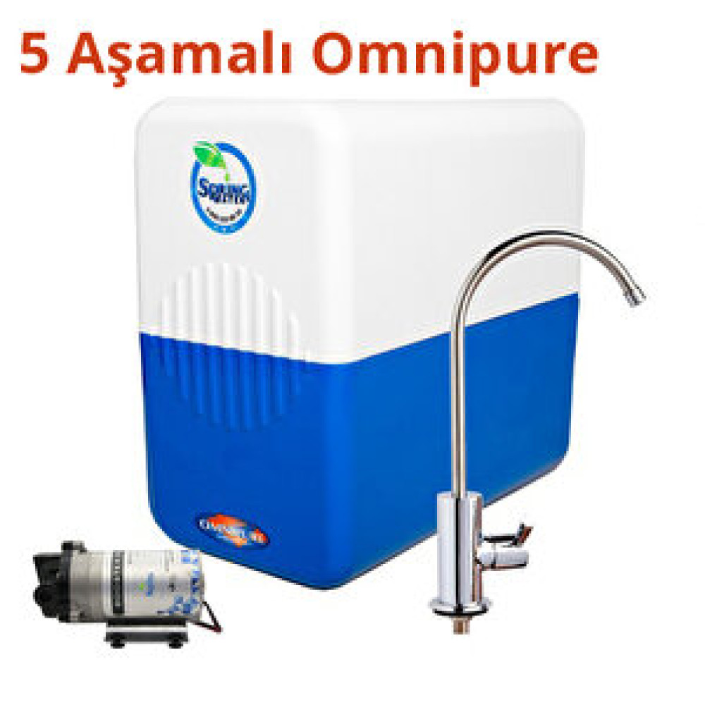 Spring Water 5 Aşamalı Omnipure 8 Litre Pompalı Su Arıtma Cihazı Su Arıtma Cihazı Fiyatı