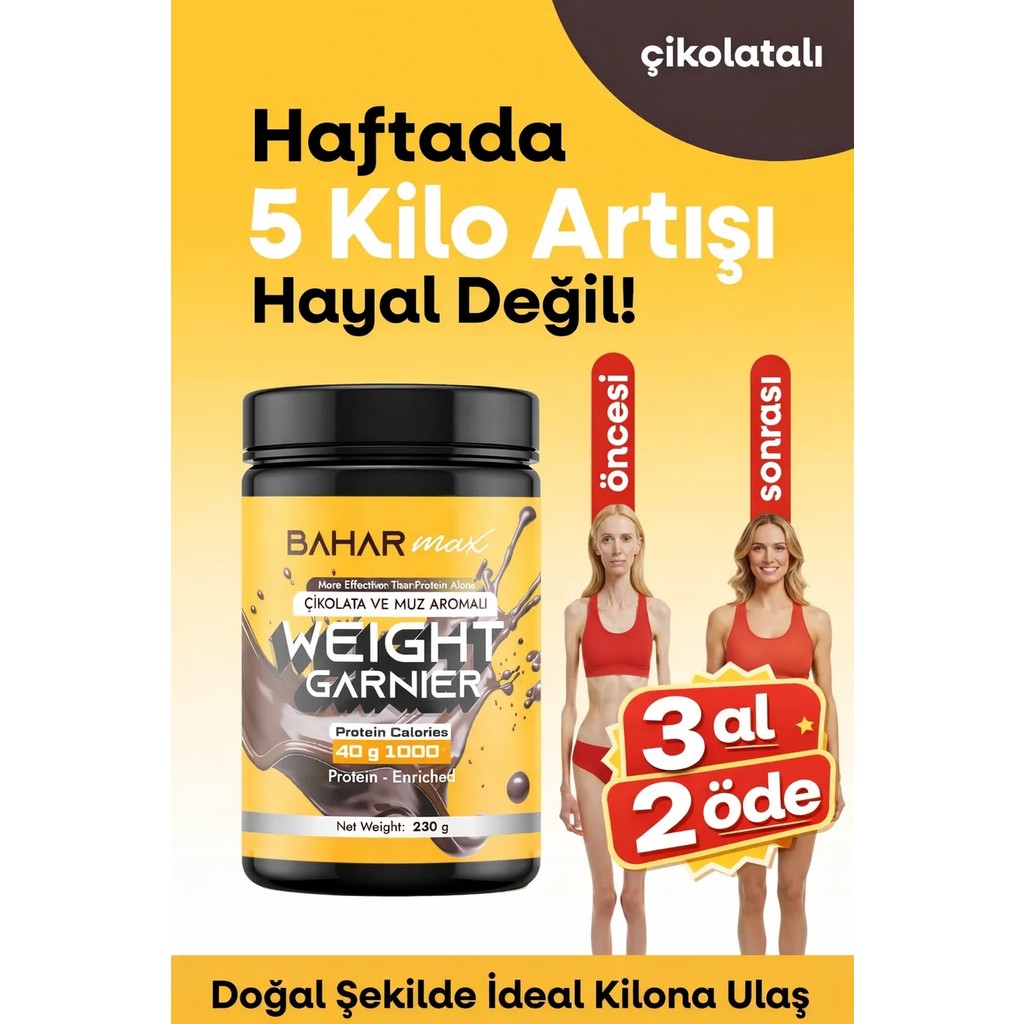 SpringMax 1HAFTADA ETKİ! Besin Destekleyici kakao muz Aromalı iştah açıcı kiloaldırıcı toz kilo aldıran aldırıcı vitaminler Protein Tozu 230 Gr vi... Diğer Fiyatı