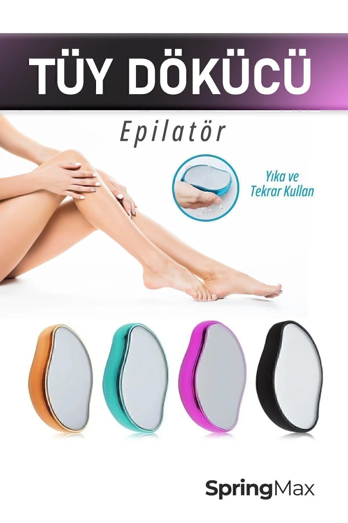 SPRİNGMAX Crystal Eraser Epilasyon Aleti Tüy Silgisi Tüy Alıcı Fiziksel Kristal Epilatör Ma" Epilasyon Aletleri Fiyatı