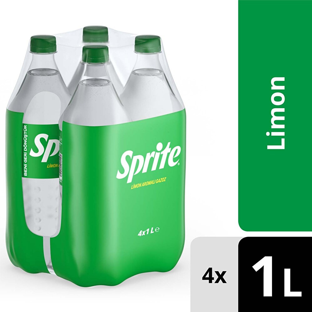 Sprite Limon Aromalı Gazoz Pet 4x1 L Gazlı İçecek Fiyatı
