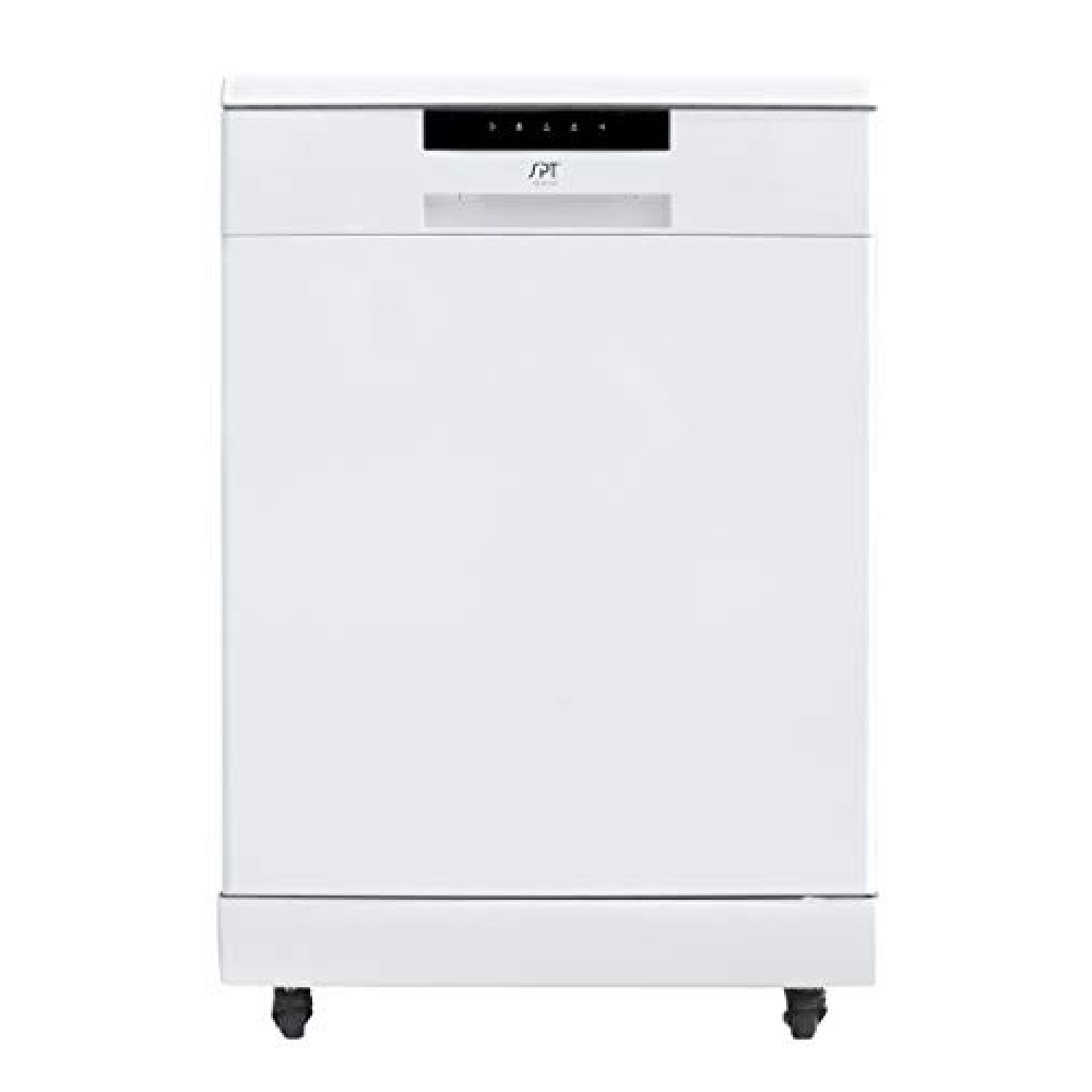 SPT SD-6513WA 24″ Wide Portable Dishwasher with ENERGY STAR, 6 Wash Programs, 10 Place Settings and Stainless Steel Tub – White