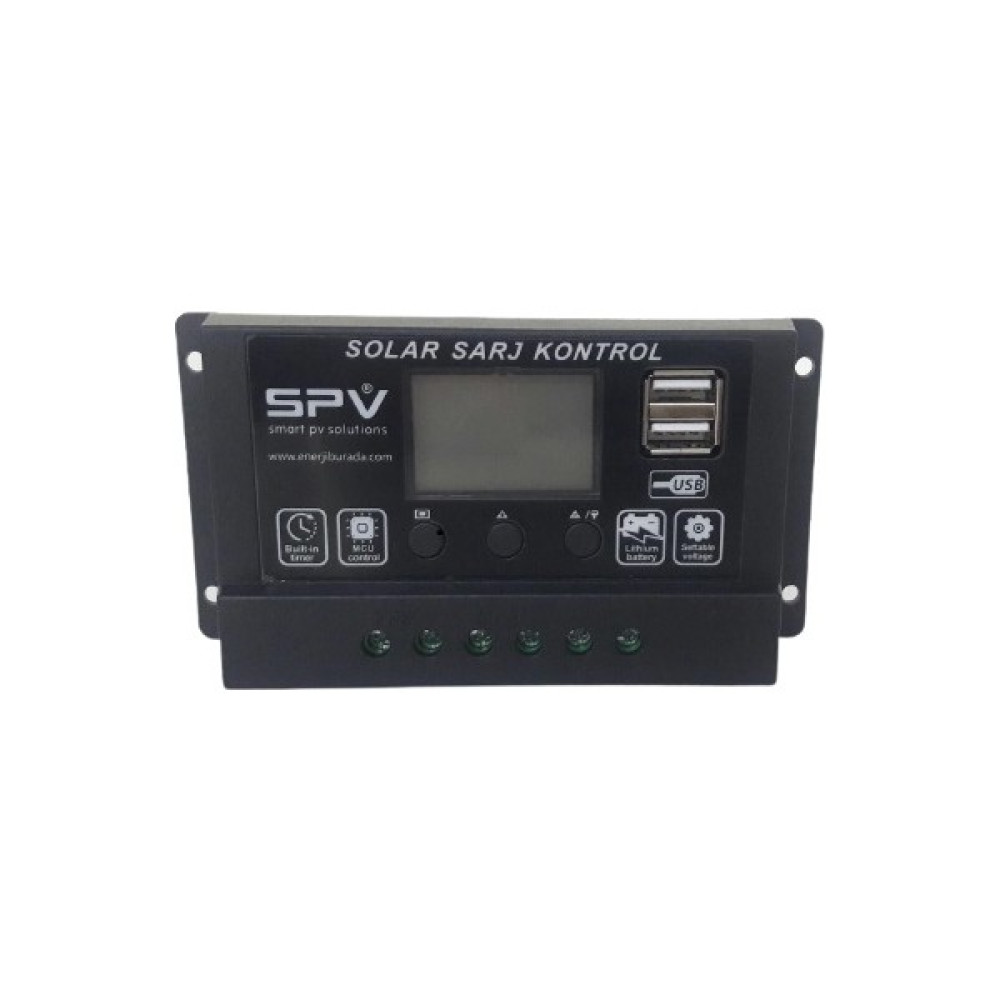 Spv 30 Amper 12V/24V Solar Şarj Kontrol Cihazı / Regülatör Akü Şarj Edici Fiyatı