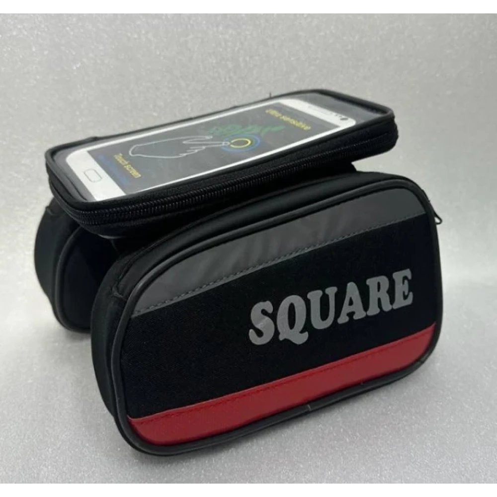 Square S-250 Kadro Ustu Heybe Canta - Sıyah Kırmızı Bisiklet Aksesuarları Fiyatı