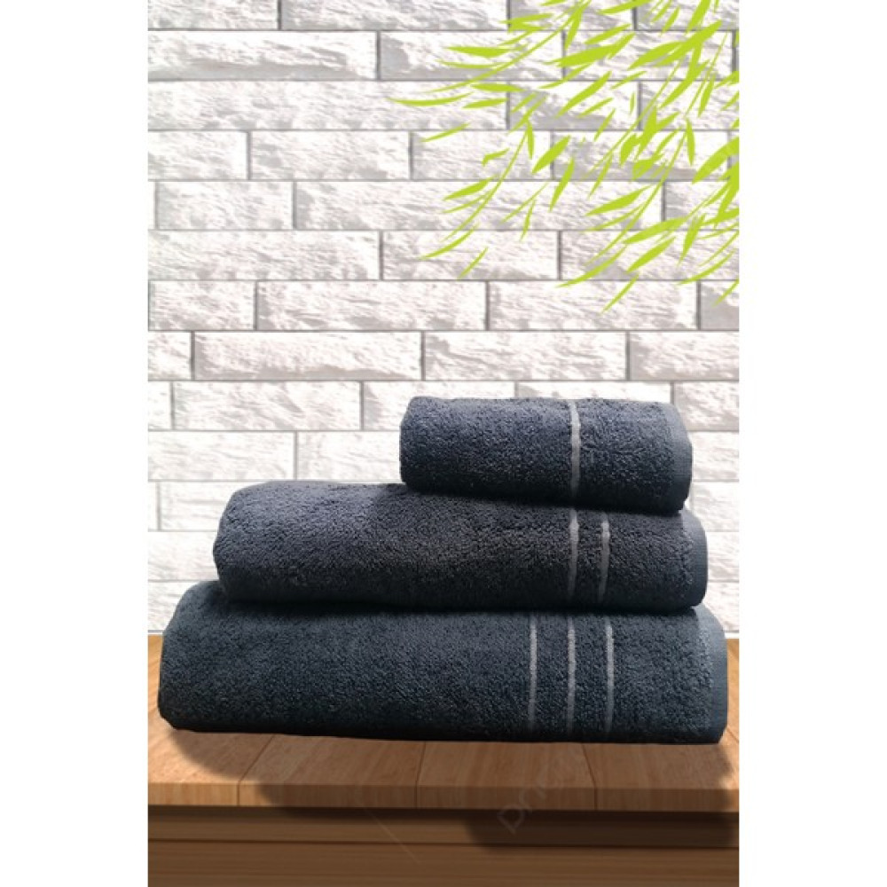 S&r 3'lü Banyo Havlu Seti - Hamam Havlu Takımı %100 Pamuk - Antrasit - Gri - 1 Adet Banyo Havlusu, 1 Adet El Havlusu, 1 Adet Yüz Havlusu Banyo Havlusu Fiyatı