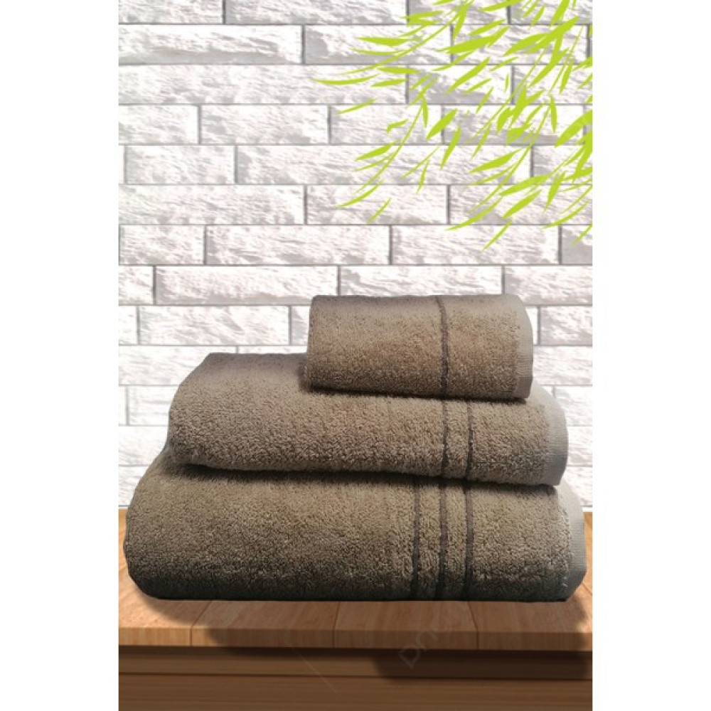 S&r 3'lü Banyo Havlu Seti - Hamam Havlu Takımı %100 Pamuk - Bej - 1 Adet Banyo Havlusu, 1 Adet El Havlusu, 1 Adet Yüz Havlusu Banyo Havlusu Fiyatı