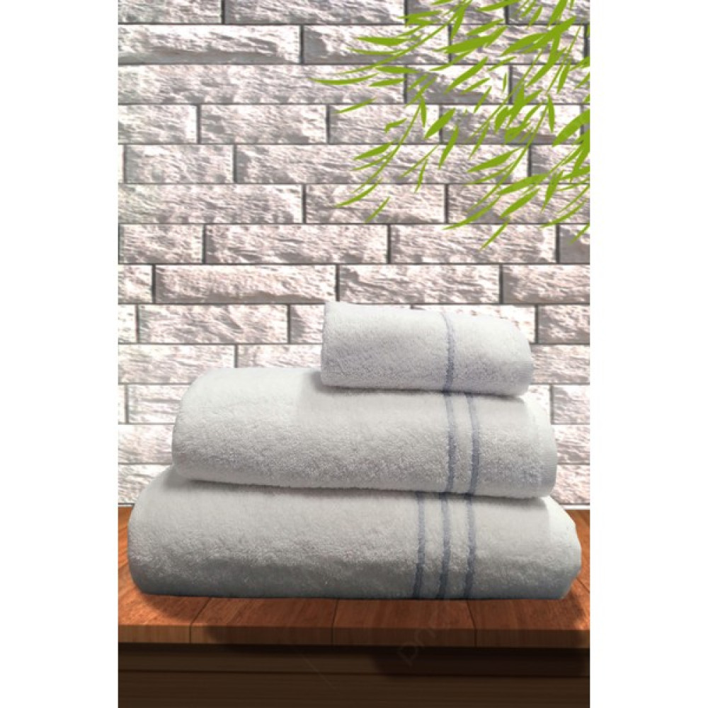 S&r 3'lü Banyo Havlu Seti - Hamam Havlu Takımı %100 Pamuk - Beyaz - 1 Adet Banyo Havlusu, 1 Adet El Havlusu, 1 Adet Yüz Havlusu Banyo Havlusu Fiyatı