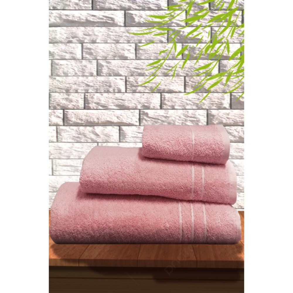 S&r 3'lü Banyo Havlu Seti - Hamam Havlu Takımı %100 Pamuk - Pembe - 1 Adet Banyo Havlusu, 1 Adet El Havlusu, 1 Adet Yüz Havlusu Banyo Havlusu Fiyatı