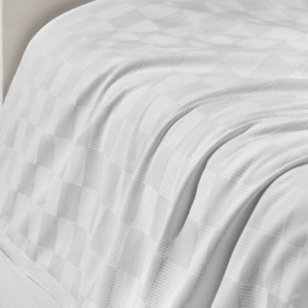 S&r Lüx Damalı Beyaz Otel Pikesi - çift kişilik Pike & Pike Takımı Fiyatı