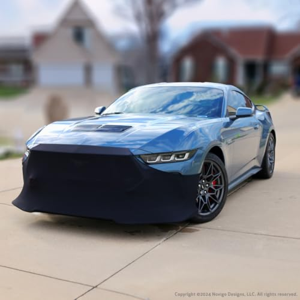SR1 Performance NoviStretch Front Bumper Mask Bra for All 2015-2025 6th & 7th Gen Mustang (Front Mask Only)