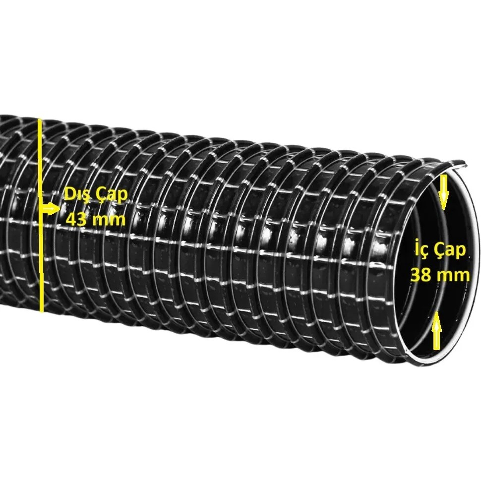 Srfn Ticaret (5 Metre) 38 mm Çaplı Süpürgeler Için Çelik Telli Hortum Elektrikli Süpürge Aksesuarları Fiyatı
