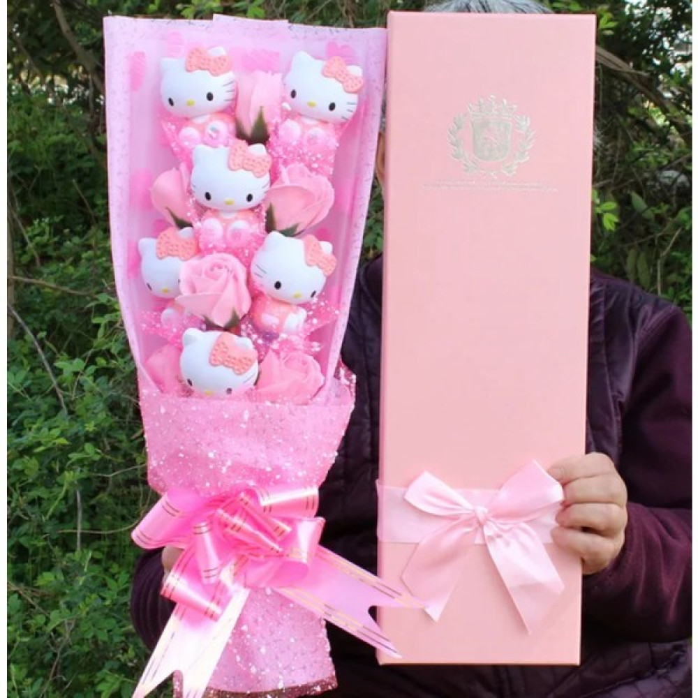 Sry Home Anime Hello Kitty Peluş Buket - 05P-Pembe Peluş Oyuncaklar Fiyatı