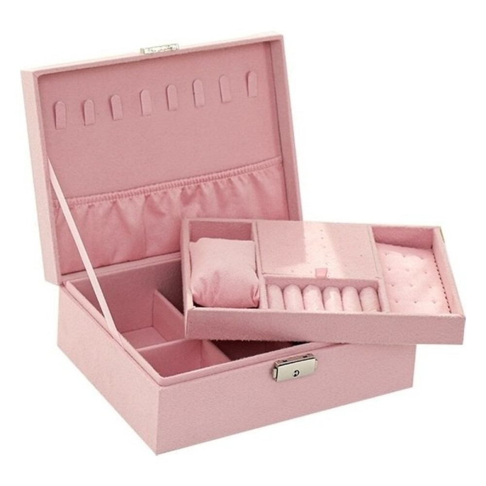 SSGP 66 Shop Mücevher Saklama Kutusu - Yeşil (Yurt Dışından) - 23x17x8.5cm - Açık Pembe Eşya Saklama Kutusu Fiyatı