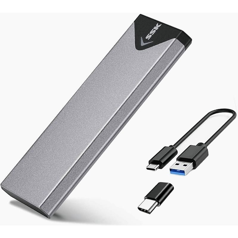 Ssk Alüminyum She -C320 Gen 2 M.2 USB 3.2 Typ-C Sata SSD Muhafaza Adaptörü, M.2 Katı Hal Sürücü Muhafaza Okuyucusu, Sadece Sata SSD Için - Gri Metal SSD / Solid State Drive Fiyatı