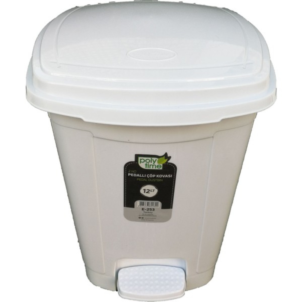Sska Polytime Pedallı Basmalı Çöp Kutusu Kovası - Beyaz - 22 Litre - 42X30X30 Cm. Çöp Kovaları Fiyatı