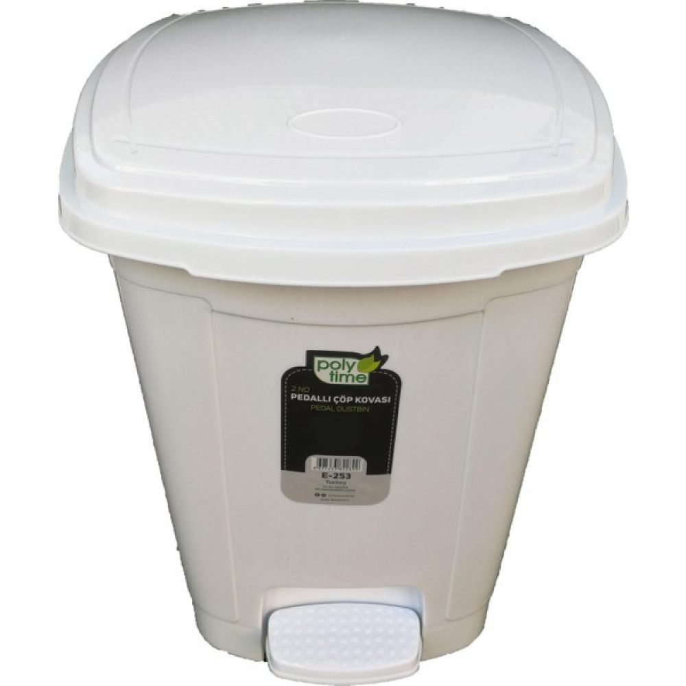 Sska Polytime Pedallı Basmalı Çöp Kutusu Kovası / Çıkarılabilir Iç Kovalı / Beyaz / 32 Litre / 47X35X35 Cm. - 47x35x35 cm Çöp Kovaları Fiyatı