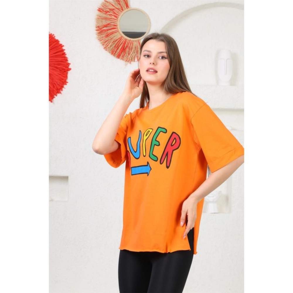 ST Conception Yan Yırtmaç Detaylı T-Shirt Bayan T-shirt Fiyatı