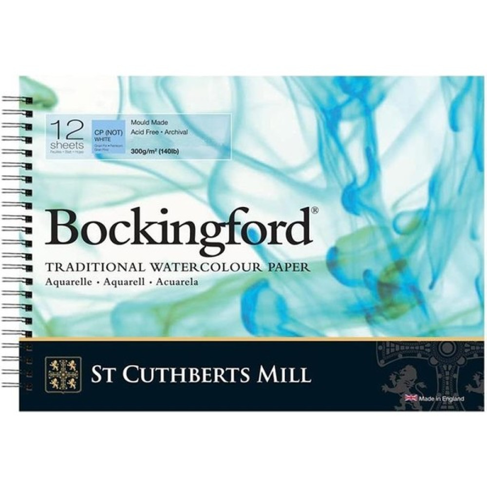 St Cuthberts Mill Bockingford Cold Press Spiralli Suluboya Blok A4 300GR 12 Yaprak - Renkli Oto Boyaları Fiyatı