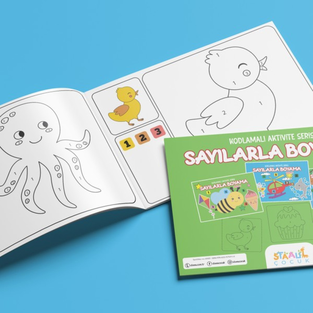 Staau Çocuk Kodlamalı Aktivite Serisi - Sayılarla Boyama Kitabı - Seviye 1 Aktivite & Eğitici Kitaplar Fiyatı