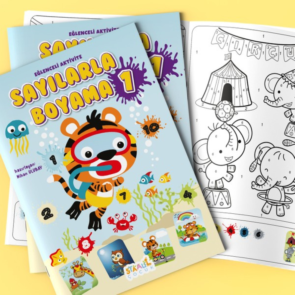 Staau Çocuk Kodlamalı Eğlenceli Aktivite - Sayılarla Boyama Kitabı Set (2 Kitap) Okul Öncesi Eğitici & Öğretici Kitaplar Fiyatı