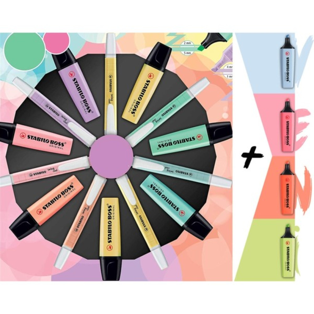 Stabilo 18'li Set (4 Yeni Pastel Boss + 14'lü Pastel Boss ve Swing Cool 4 Yeni Pastel + 14LÜ Boss-S Keçe Uçlu Kalem Fiyatı