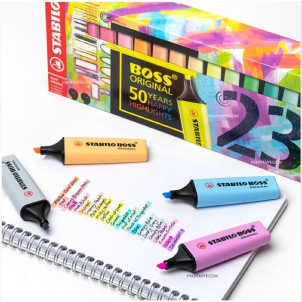Stabilo Boss Original Fosforlu Kalem Pastel Set 23''lü Set Keçe Uçlu Kalem Fiyatı