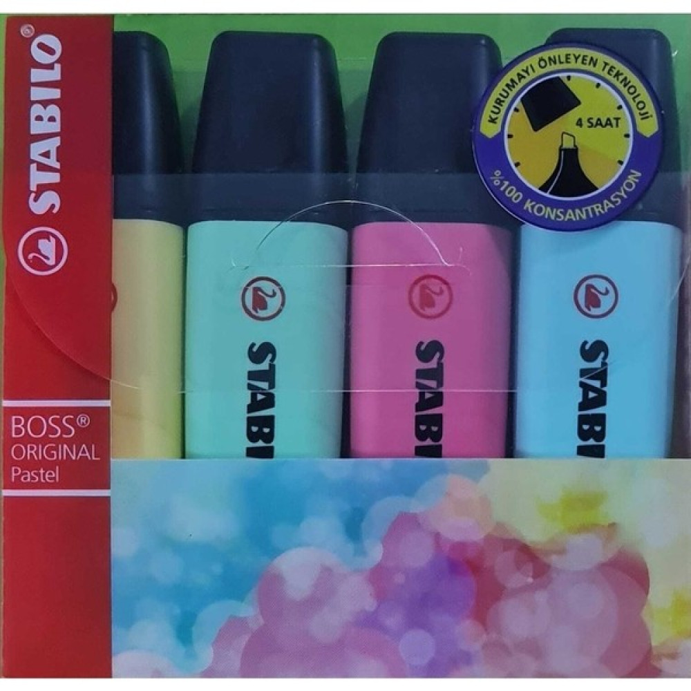 Stabilo Boss Original Pastel Işaretleme Kalem Seti 4 Renk Set 2 Keçe Uçlu Kalem Fiyatı