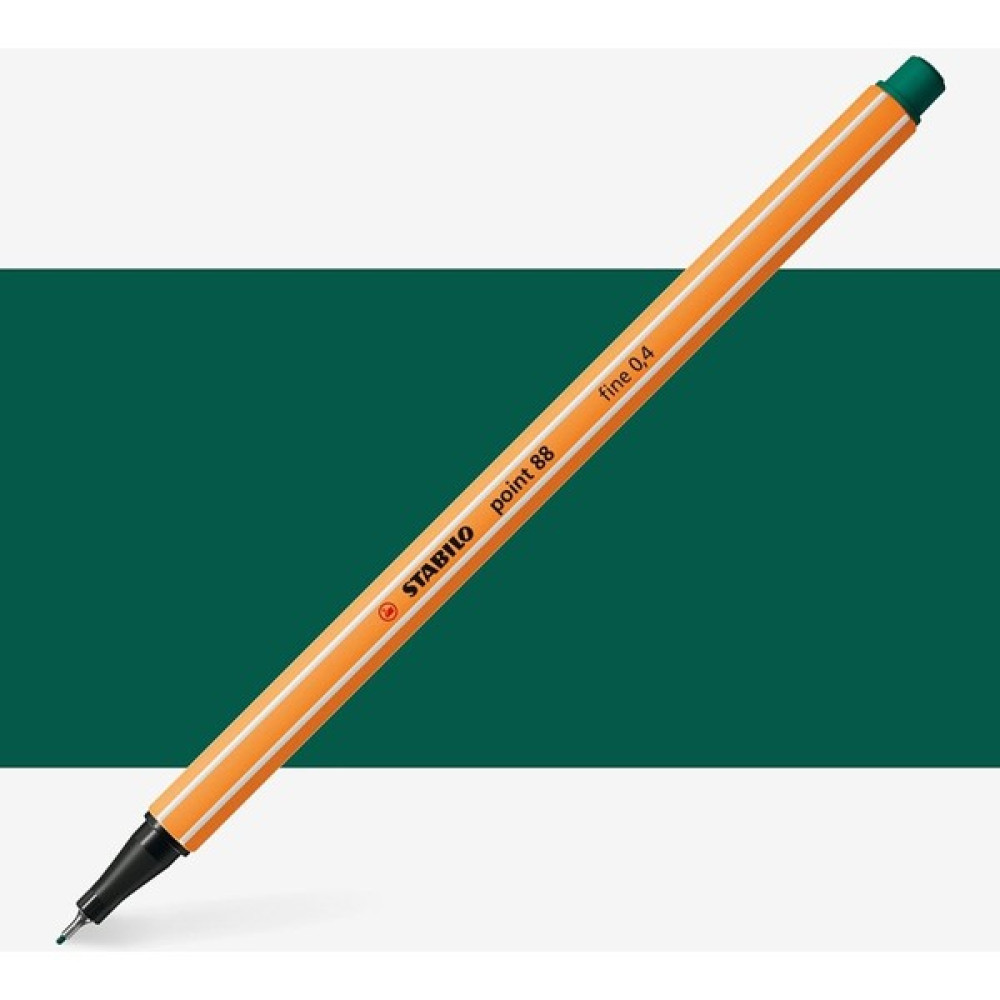 Stabilo Point 88 Fineliner Pen 0.4mm Ince Keçe Uçlu Kalem Çam Yeşili - Renkli - Standart Keçe Uçlu Kalem Fiyatı