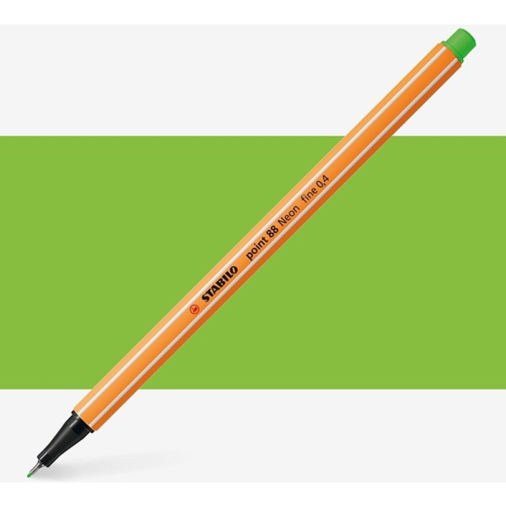 Stabilo Point 88 Fineliner Pen 0.4mm Ince Keçe Uçlu Kalem Floresan Yeşil - Renkli - Standart Keçe Uçlu Kalem Fiyatı