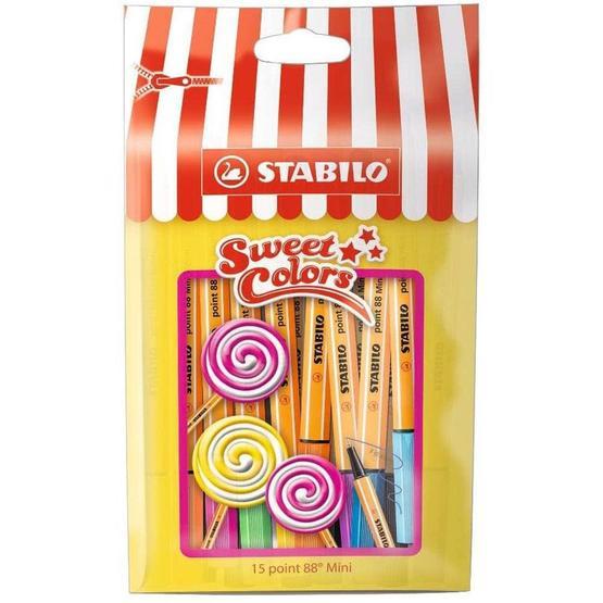 Stabilo Point 88 Mini Sweet Colors 15'li Paket Keçe Uçlu Kalem