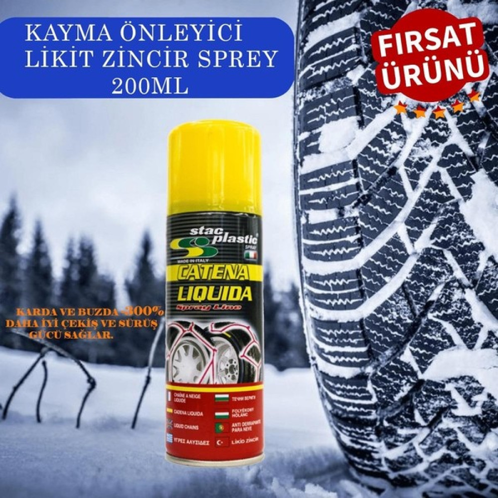 Stac Plastic Anti Patinaj Önleyici Kar Lastik Zincir Spreyi Likit 200 ML Oto Dış Aksesuar & Yedek Parça Fiyatı