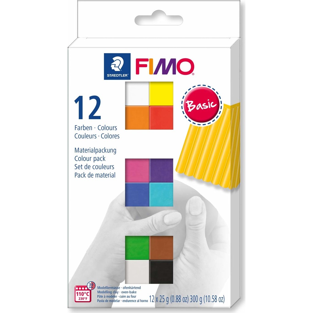 Staedtler Fimo Basic Polimer Kil Seti 12 Renk x 25 Gr. Oyun Hamuru & Kil Fiyatı