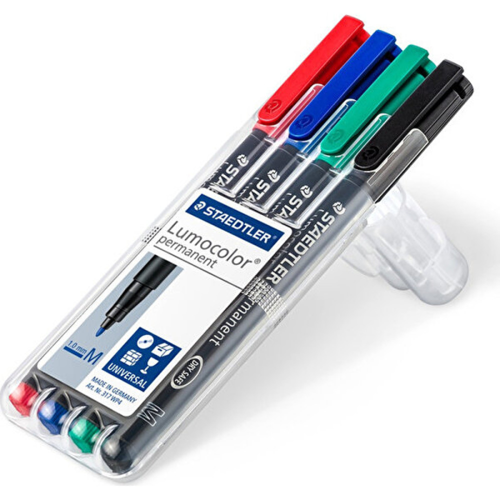 Staedtler Lumocolor Permament Markör M 4'lü Kurşun (Ahşap) Kalem Fiyatı