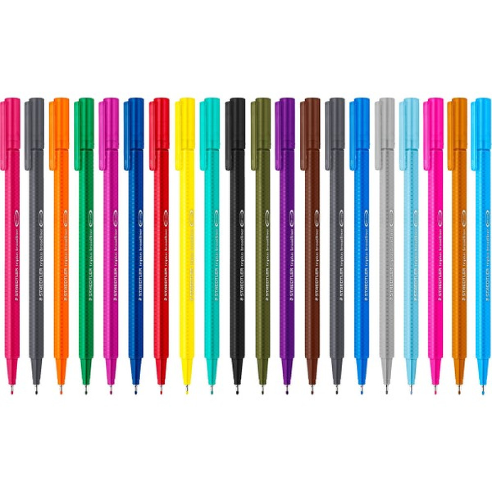 Staedtler Triplus Broadliner 0.8 mm Keçe Kalem 20 Renk Set (338) Keçe Uçlu Kalem Fiyatı