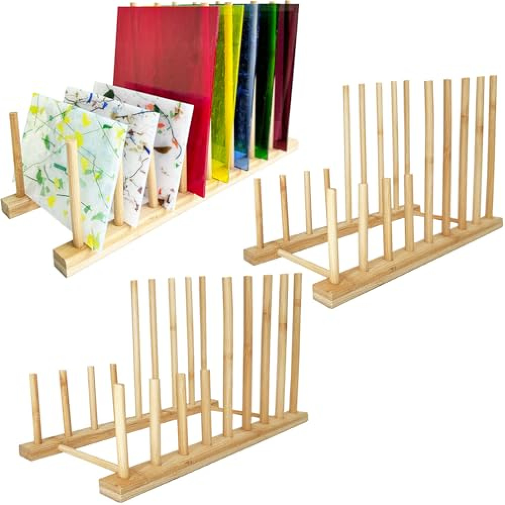 Stained Glass Sheets Organizer Rack Stained Glass Suppliers for Stained Glass Storage or Display(3 Packs)