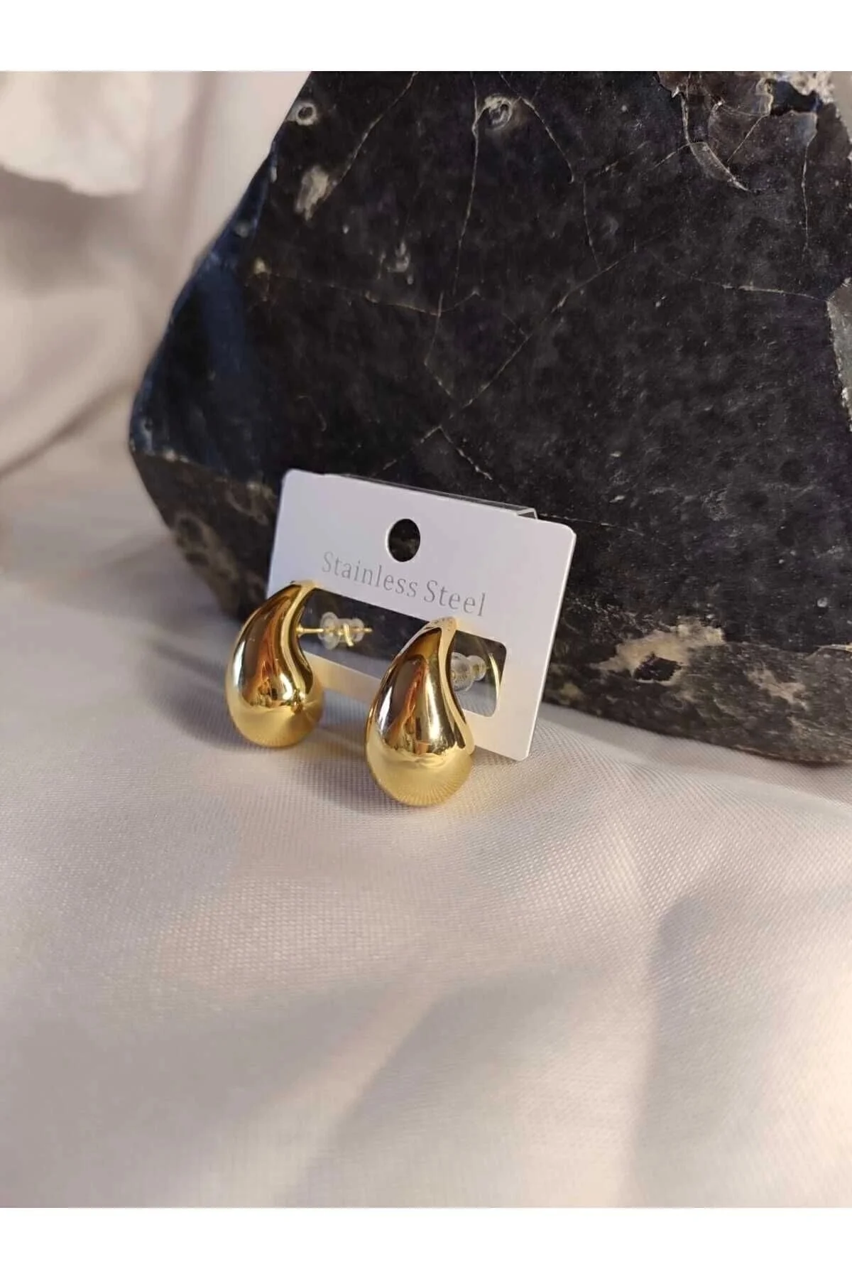 stainles steel BOTTEGA ÇELİK KÜPE M Beden" Küpeler Fiyatı