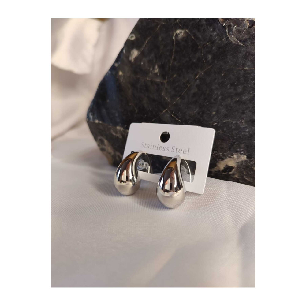 stainles steel BOTTEGA ÇELİK KÜPE M Beden Küpeler Fiyatı