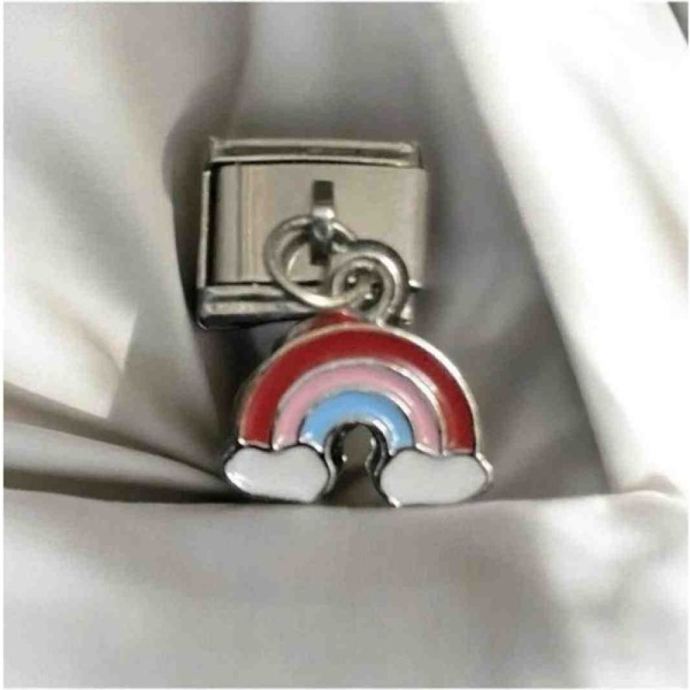 Stainles Steel Italyan Gökkuşağı Detaylı Charm - Gümüş Diğer Fiyatı