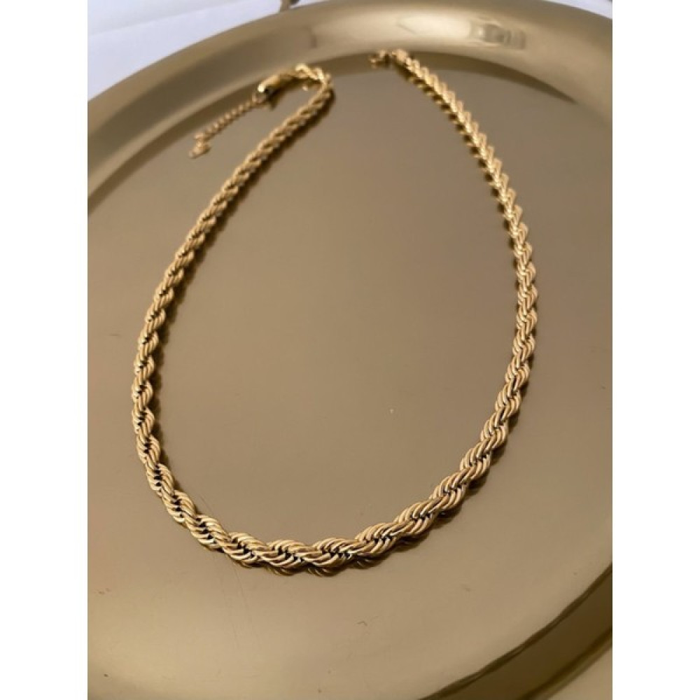 Stainless Steel Çelik Kalın Burgu Kolye - Gold - 40 Altın, Takı & Aksesuar Fiyatı