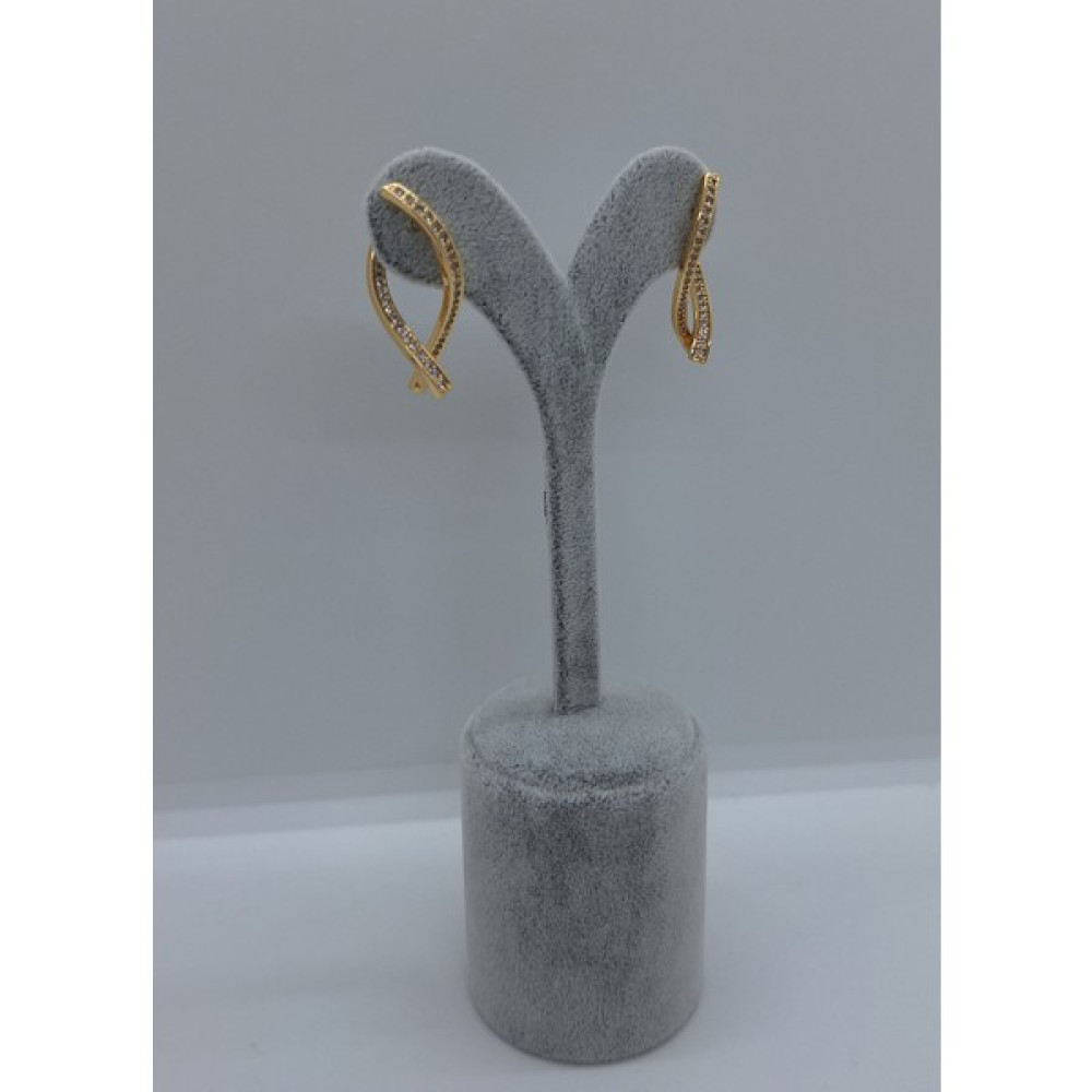 Stainless Steel Ince Zirkon Taşlı Çelik Küpe Altın, Takı & Aksesuar Fiyatı