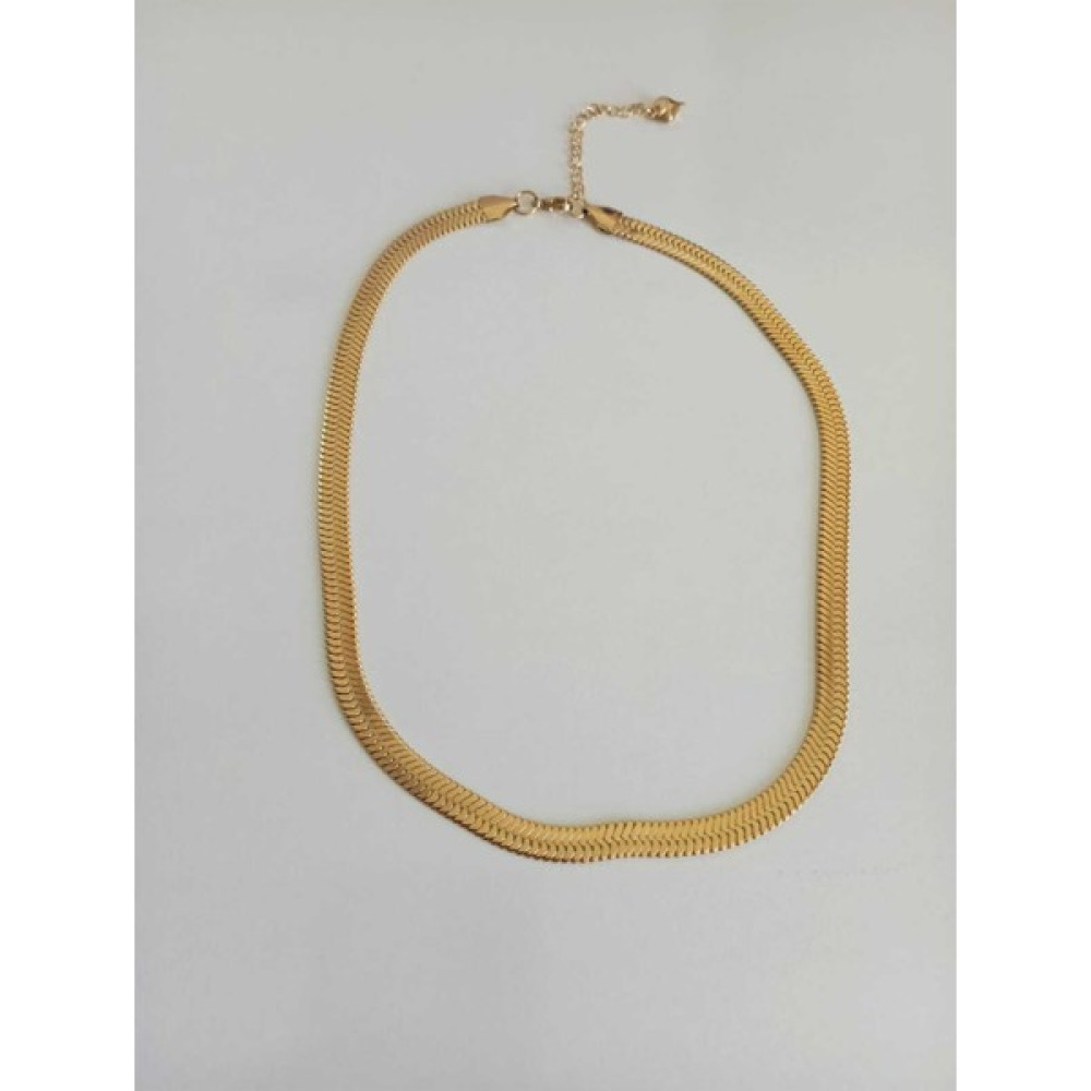 Stainless Steel Italyan Işi Ezme 6 mm Çelik Kolye - Gold - 40 Altın, Takı & Aksesuar Fiyatı