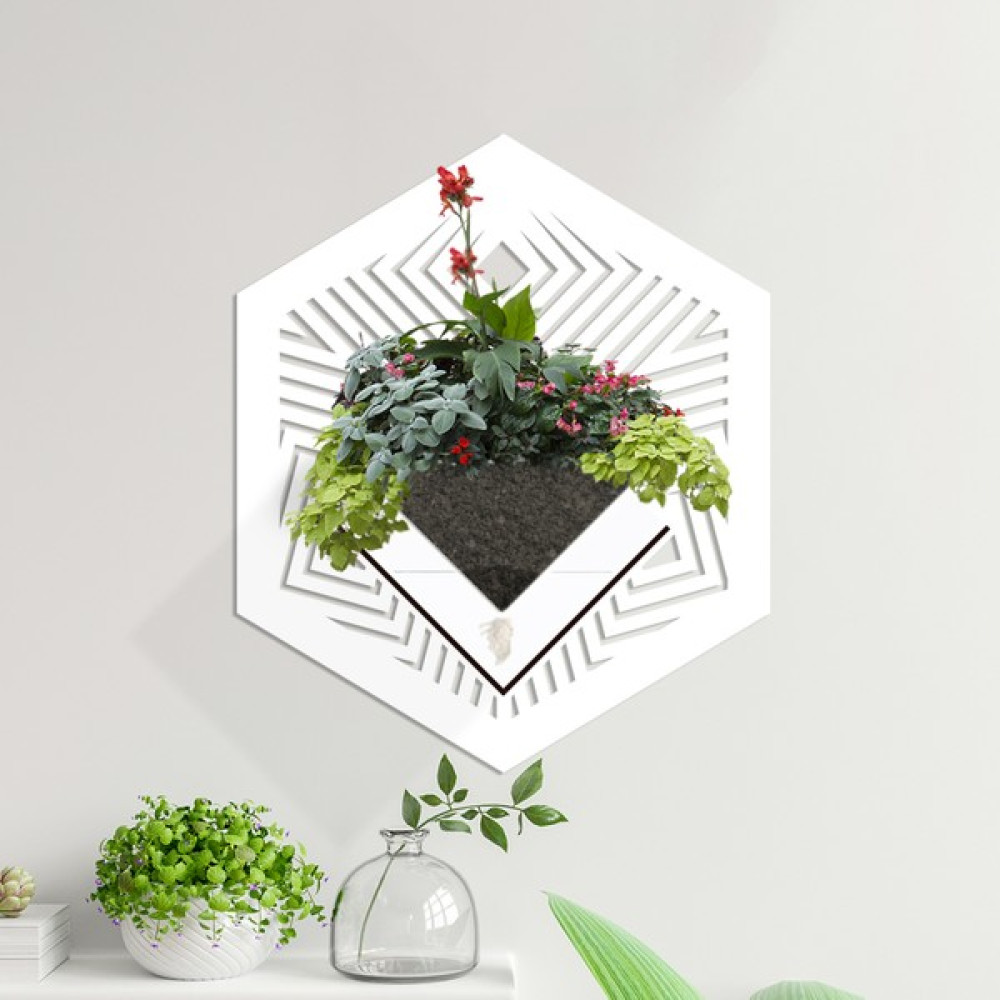 Standarts Duvar Tipi Ahşap Dekoratif Saksı - Beyaz Saksı ve Aksesuarları Fiyatı